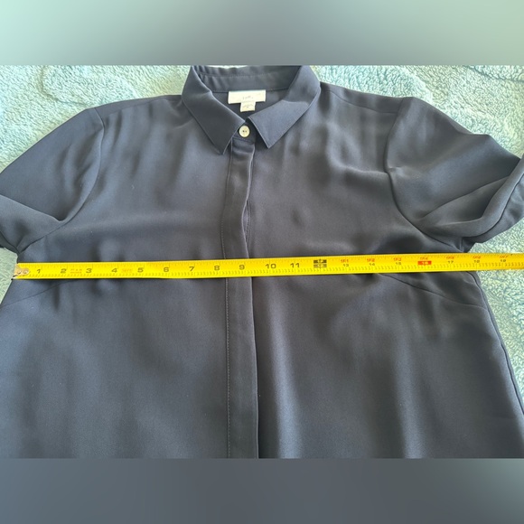 J.Jill Navy Button-Up Shirt Blouse Women’s Size XS - Picture 7 of 12